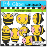 P4 CHEEKY Bees (P4 Clips Trioriginals Clip Art)