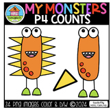 P4 COUNTS My Monsters (P4Clips Trioriginals) MONSTER CLIPART