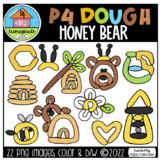 P4 DOUGH Honey Bear (P4Clips Trioriginals) DOUGH CLIPART)