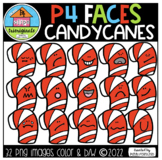 P4 FACES EMOTIONS Candy Cane Faces (P4Clips Trioriginals) 