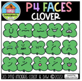P4 FACES EMOTIONS Lucky Charm Clovers (P4Clips Trioriginal