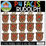 P4 FACES EMOTIONS Reindeer Faces (P4Clips Trioriginals) FE