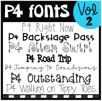 P4 FONTS Volume #2 (P4 Clips Trioriginals) by P4 Clips Trioriginals