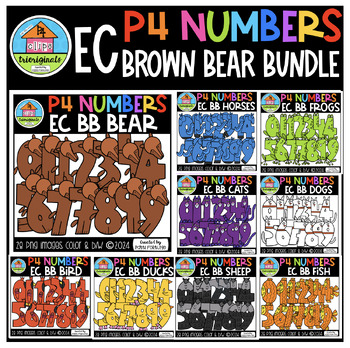 Preview of P4 NUMBERS EC Bear Bundle (P4Clips Trioriginals) BOOK COMPANION