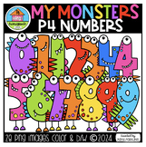 P4 NUMBERS Monsters (P4Clips Trioriginals) MONSTER CLIPART