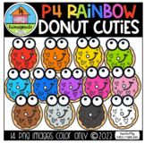 P4 RAINBOW Donut CUTIES (P4Clips Trioriginals) RAINBOW CLIPART