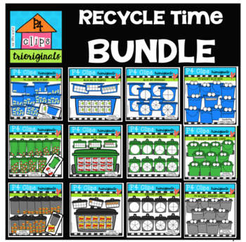 Preview of P4 Recycles Earth Day BUNDLE (P4 Clips Trioriginals Clip Art)