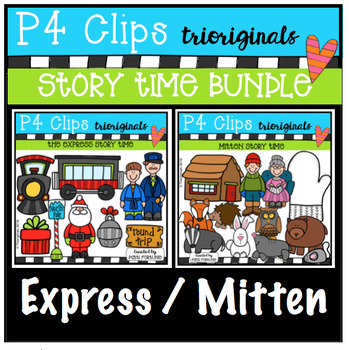 Preview of P4 STORY TIME BUNDLE Express / Mitten (P4 Clips Trioriginals)