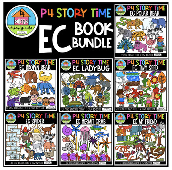 Preview of P4 STORY TIME Bundle (EC Book Bundle) P4Clips Trioriginals