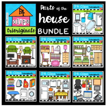 Parts Of The House Bundle P4 Clips Trioriginals Clip Art Tpt