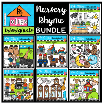 Preview of Nursery Rhyme BUNDLE (P4 Clips Trioriginals Clip Art)