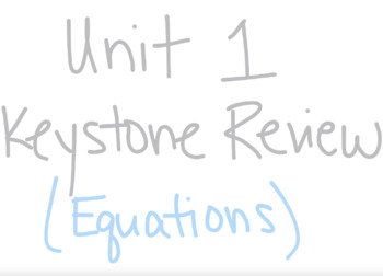 Preview of PA Algebra 1 Keystone Review - EVERY UNIT IN ALGEBRA (with step-by-step answers)