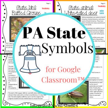Preview of PA State Symbols for Google Classroom™