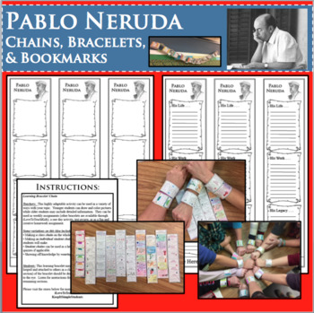 Preview of PABLO NERUDA Chains Bracelets Research Project Biography