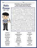 PABLO PICASSO Biography Word Search Puzzle Worksheet Activity