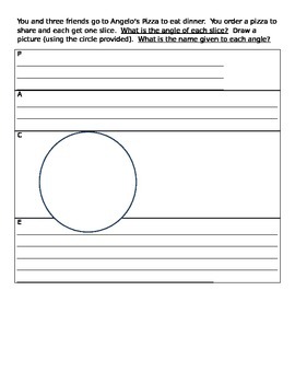 Preview of PACE writing strategy for MATH - Extended Response - Angles