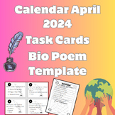 Kit National Poetry Month April 2024 | Earth Day | Task Ca