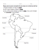 PACK of 4 partner maps for Spanish: Central and South Amer