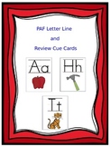 PAF Alphabet Letter Line and Review Cue Cards