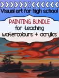 PAINTING for high school -  watercolours and acrylics BUNDLE