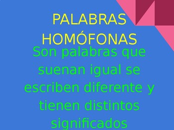 Preview of PALABRAS HOMÓFONAS EN CONTEXTO - HOMOPHONES IN CONTEXT