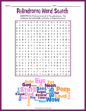 PALINDROMES Word Search Puzzle Worksheet Activity - 3rd, 4