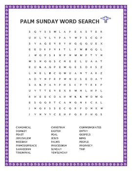Preview of PALM SUNDAY WORD SEARCH