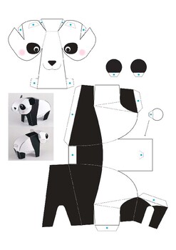 PANDA-themed Cut out Game/Paper Craft by Dancing Donut | TPT