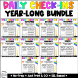PAPER SEL Daily Check-In - YEAR LONG - Grades 3-5 SEL Ques