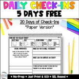PAPER SEL Daily Check-In for Social Emotional Learning - 5