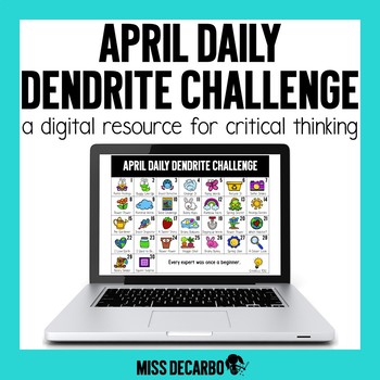 Preview of PAPERLESS April Daily Dendrite Challenge Distance Learning