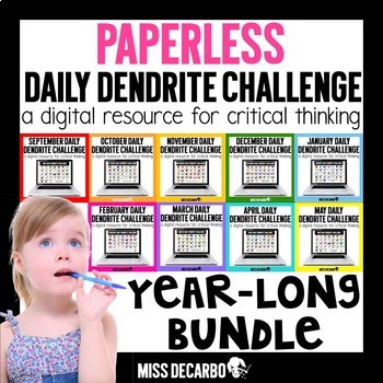 Preview of PAPERLESS Daily Dendrite Challenge BUNDLE - Digital