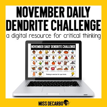 Preview of PAPERLESS November Daily Dendrite Challenge