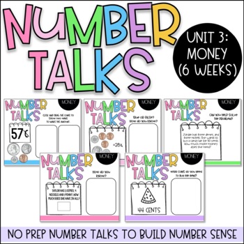 Preview of PAPERLESS Number Talks Money | Counting Coins