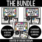 PAPERLESS Word, Math, and Science Hunts BUNDLE