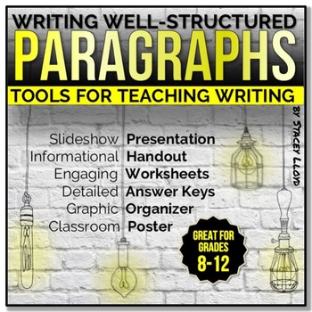 Preview of PARAGRAPH WRITING STRUCTURE: Tools for Teaching Writing