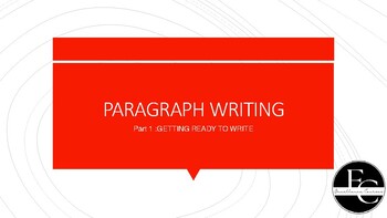 Preview of PARAGRAPH WRITING TUTORIAL