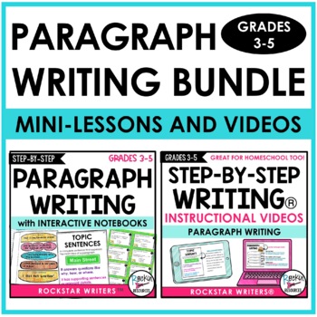 Preview of PARAGRAPH WRITING UNIT AND PARAGRAPH MINI-LESSON VIDEOS
