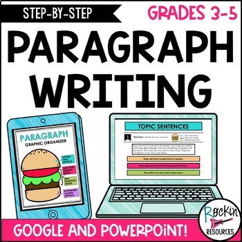 Preview of PARAGRAPH WRITING TOPIC SENTENCE - HOW TO WRITE A PARAGRAPH - DIGITAL