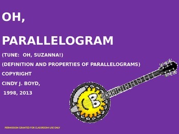 Preview of PARALLELOGRAM SONG