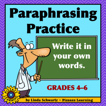 Preview of PARAPHRASING PRACTICE • USING SCIENCE TOPICS