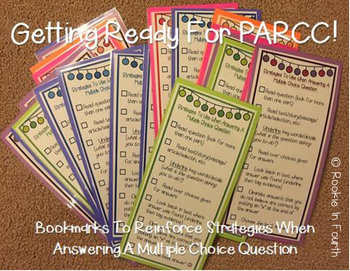 Preview of Standardized Test Multiple Choice Strategy Bookmarks