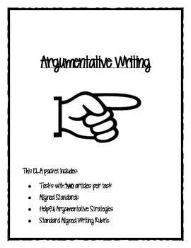 PARCC/CC Aligned Argumentative Writing Packet 2 by Kate Alexander