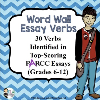 Preview of PARCC ESSAY VERBS: WORD WALL