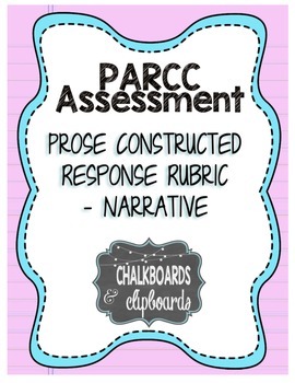 Preview of PARCC Narrative Writing Rubric, Grades 3-4-5
