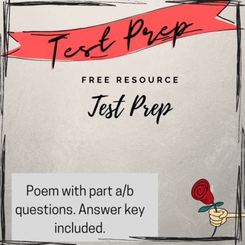 Preview of NJSLA/PARCC PREP: Part A/ Part B Questions (Poem)