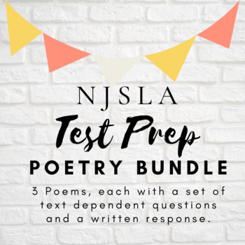 Preview of NJSLA PREP Poetry Bundle PART A/ PART B Questions