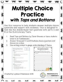 Tops And Bottoms By Janet Stevens Worksheets Teaching Resources Tpt