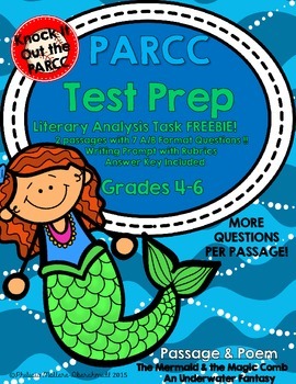 Preview of PARCC Test Prep Literary Analysis Task Mermaids