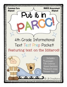 Preview of *PARCC Test Prep Pack for 4th Grade Informational Text
